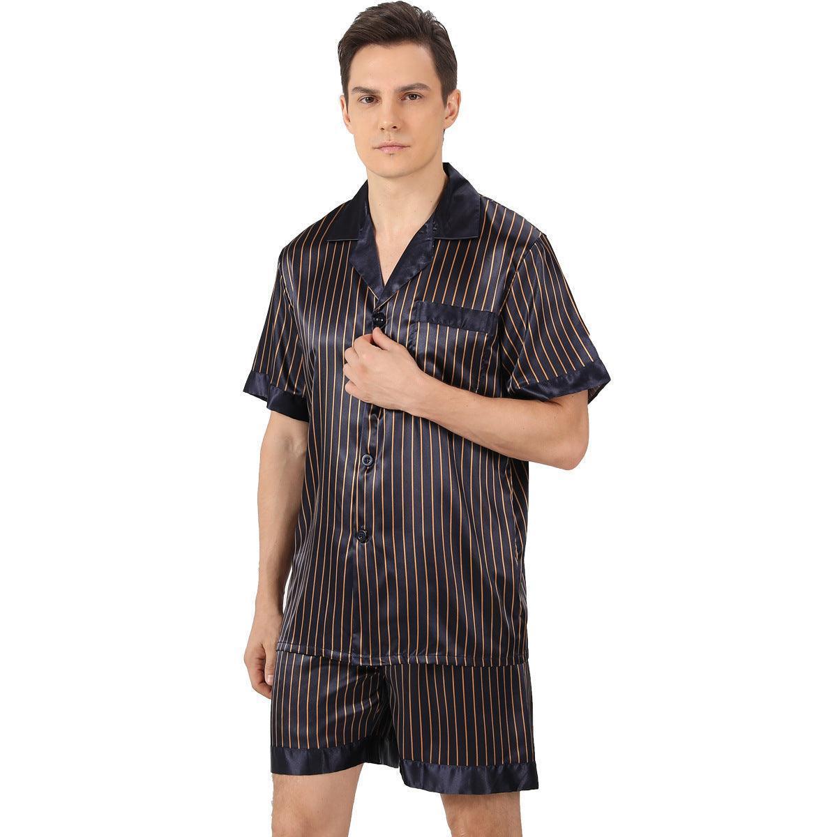 Men's Summer Printed Short-sleeved Shorts Pajamas - HEPSIBAH SHOP