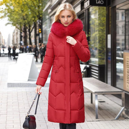 Winter Long Coat With Thickened Fur Collar - HEPSIBAH SHOP