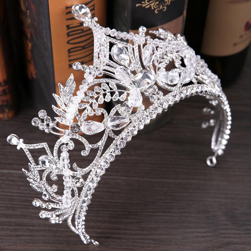 Crystal Big Crown Wedding Hair Accessories - HEPSIBAH SHOP