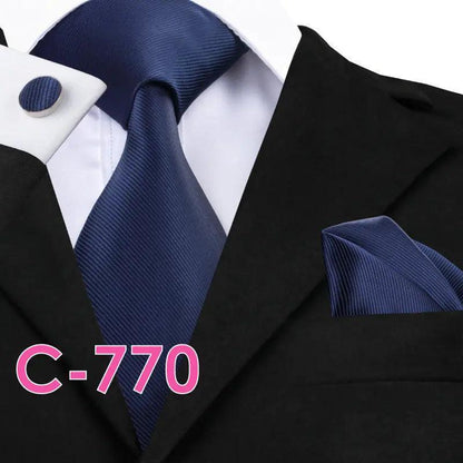 Solid Silk Men's Tie Set - HEPSIBAH SHOP