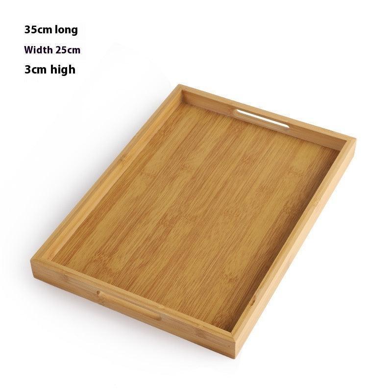 Rectangular Minimalist Household Bamboo Tea Tray