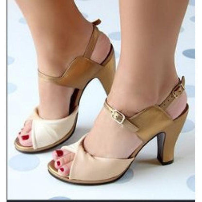 Plus Size Color Block Women's High Heels - HEPSIBAH SHOP