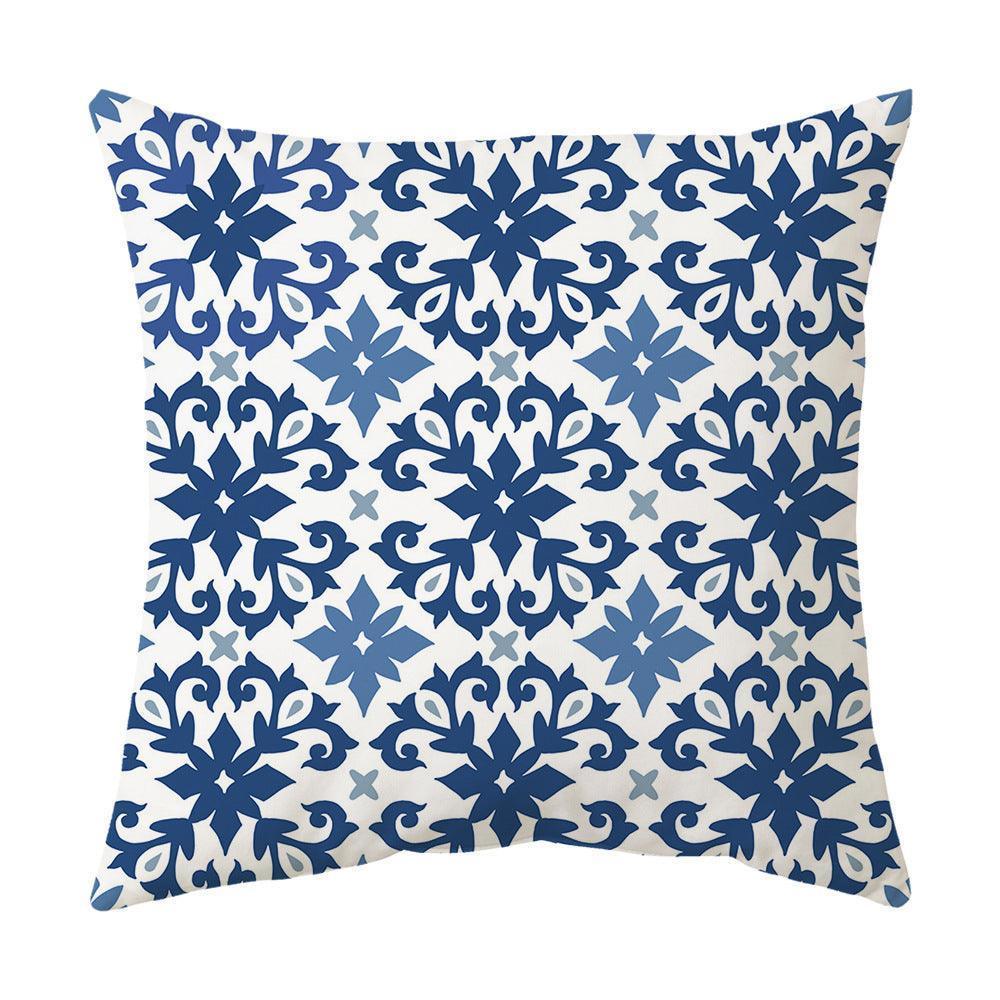 Blue Theme Simple Pattern Printed Pillowcase