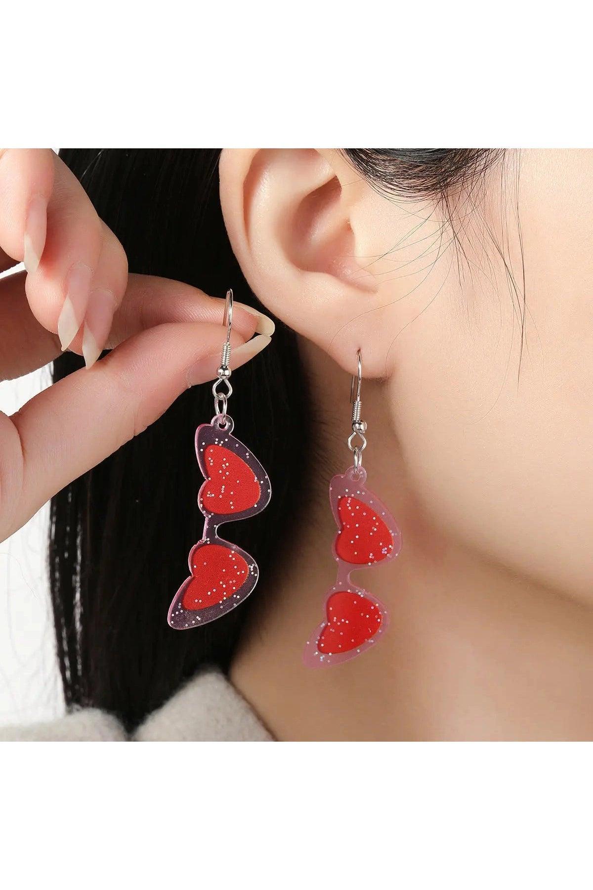 Transparent Acrylic Love Heart Earrings - HEPSIBAH SHOP