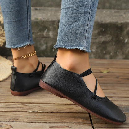 Fashion Square Toe Flats Shoes - HEPSIBAH SHOP