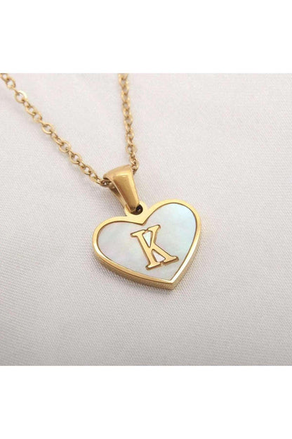 26 Letter Heart-shaped Necklace-HEPSIBAH SHOP