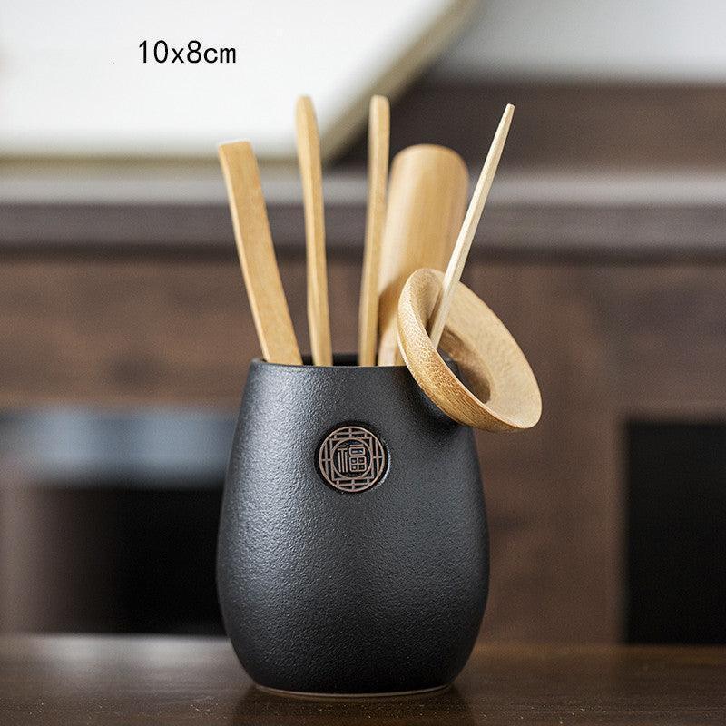 Ebony Wood Tea Ceremony Six Gentlemen Set Tea Art Accessories - HEPSIBAH SHOP