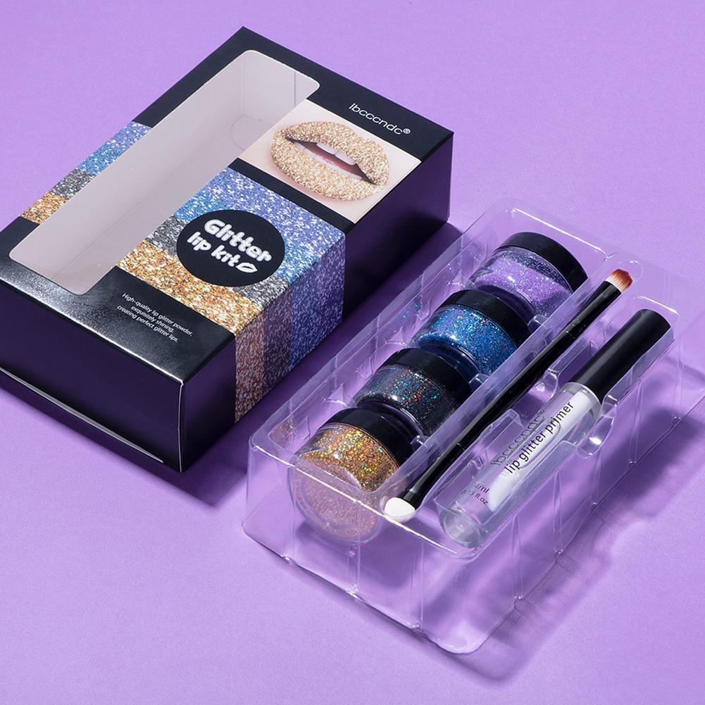 Glitter Lip Gloss, Lipstick Shiny DIY Makeup Kit - HEPSIBAH SHOP