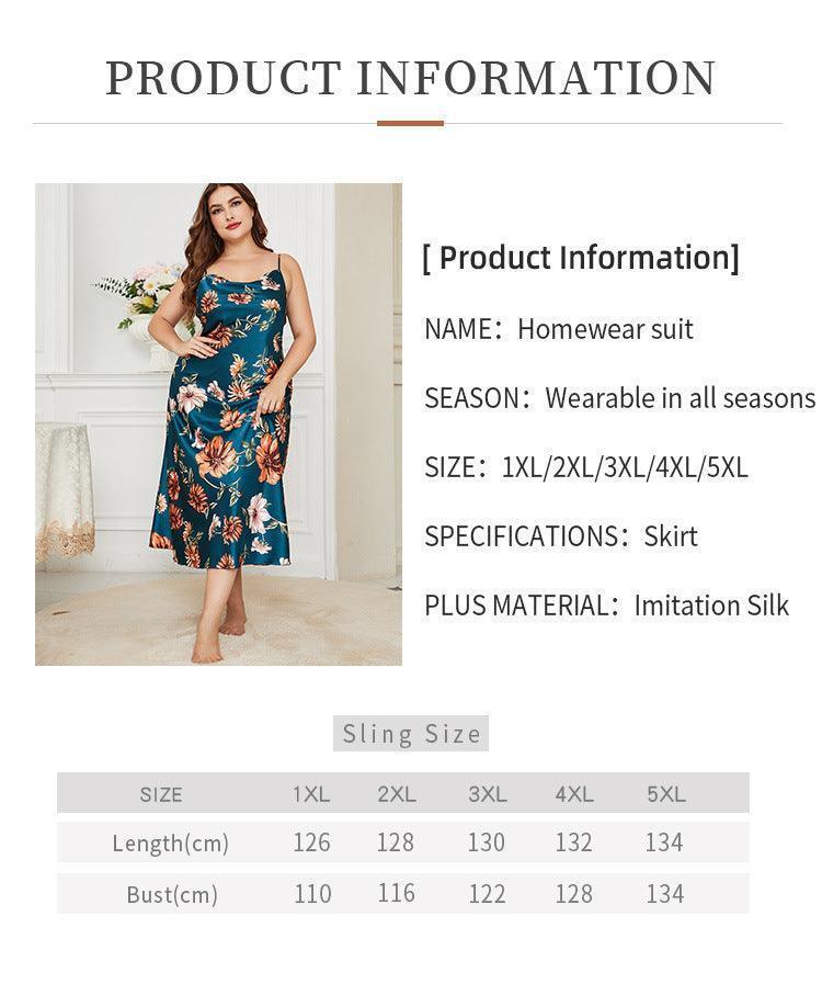 Plus-sized Ice Silk Fashion Casual Pajamas - HEPSIBAH SHOP