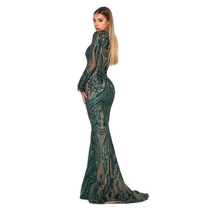 Women's Dark Green Wedding Dress - HEPSIBAH SHOP