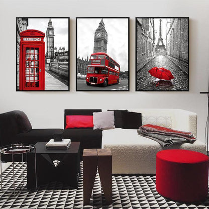 London Street Architectural Decoration Painting - HEPSIBAH SHOP