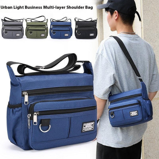 Men's Outdoor Leisure Multi-layer Zipper Messenger Bag - HEPSIBAH SHOP