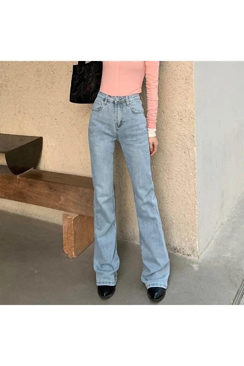 Stretch High Waist Bootcut Women's Jeans - HEPSIBAH SHOP