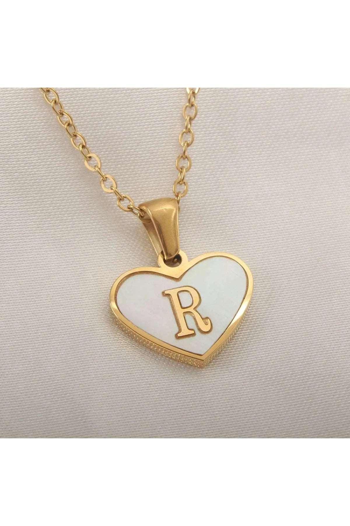 26 Letter Heart-shaped Necklace - HEPSIBAH SHOP