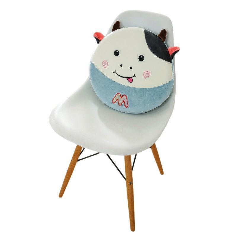 Cute Cow Toy Plush Cartoon Sofa Office Waist Cushion Bed Head Backrest Cushion