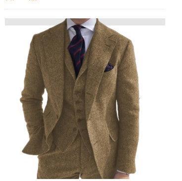 Men's Wool Tweed Blazer Pant Set - HEPSIBAH SHOP