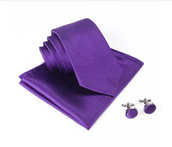 Solid Silk Men's Tie Set - HEPSIBAH SHOP