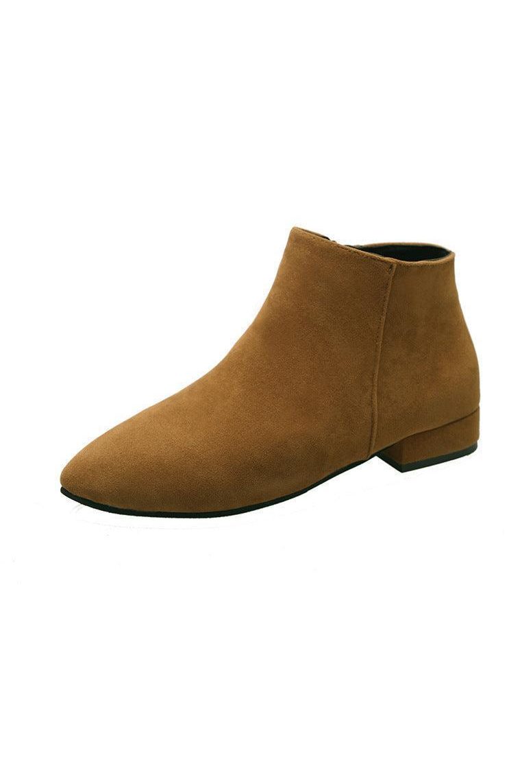 Women's Boots British Style Chunky Heel Casual Short Tube - HEPSIBAH SHOP