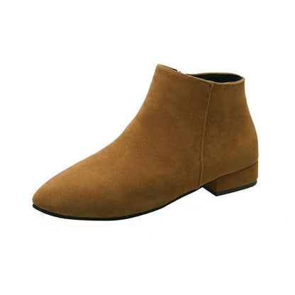 Women's Boots British Style Chunky Heel Casual Short Tube - HEPSIBAH SHOP