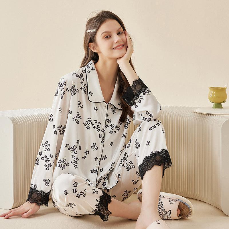 Ladies Fashion Ice Silk Pajamas