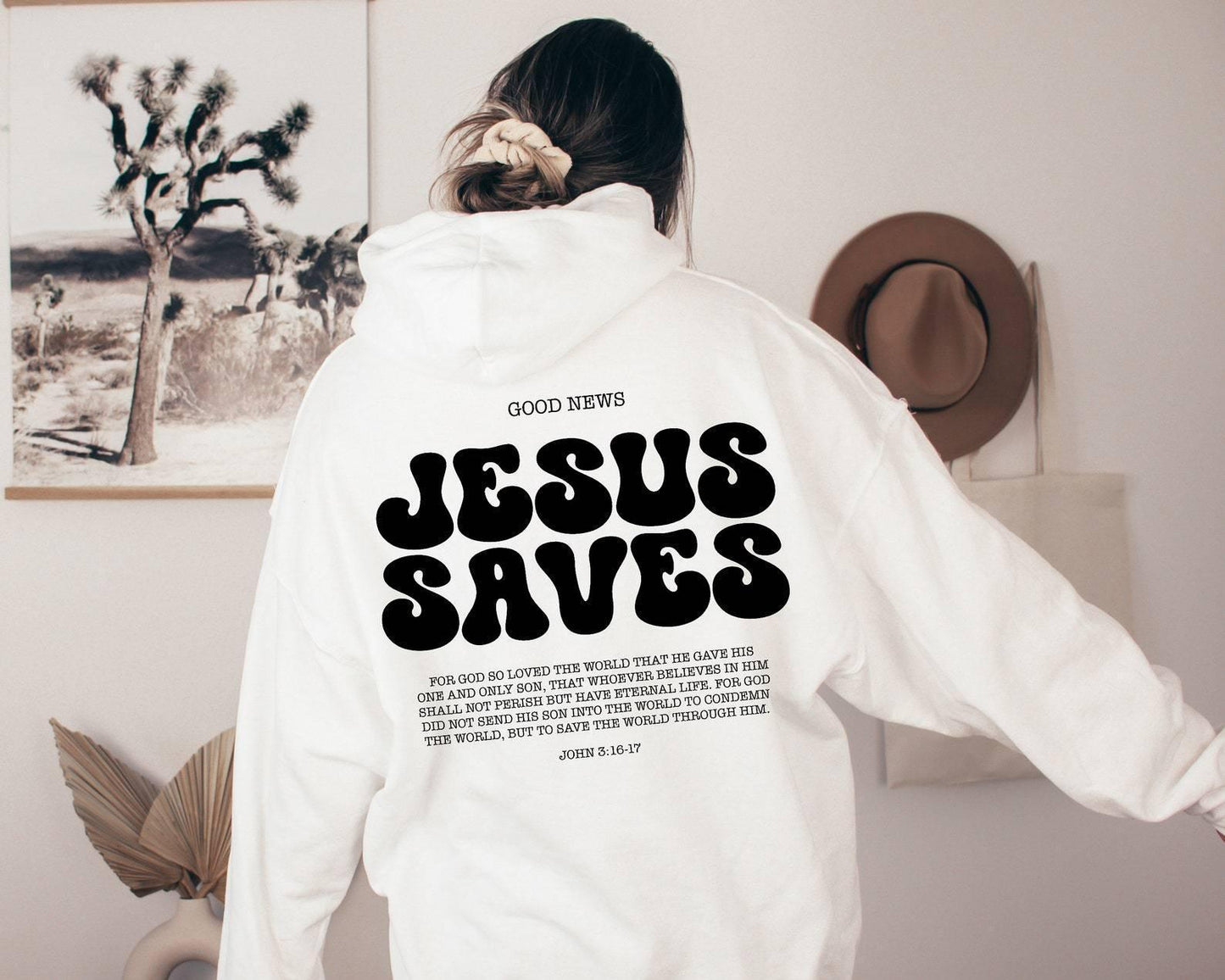 Jesus Saves Hoodie Bible Verses Church Sweater - HEPSIBAH SHOP