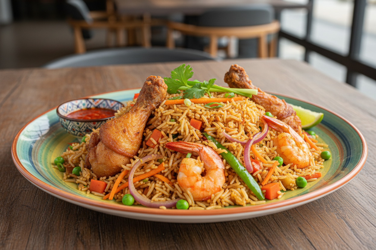 🍳 Fried Rice + Chicken — £10