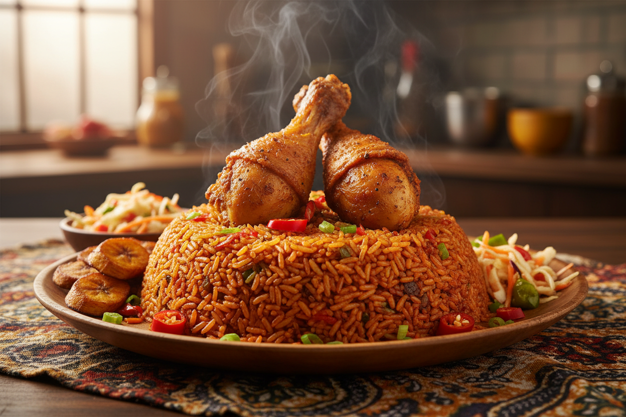 Jollof Rice + Chicken – £10