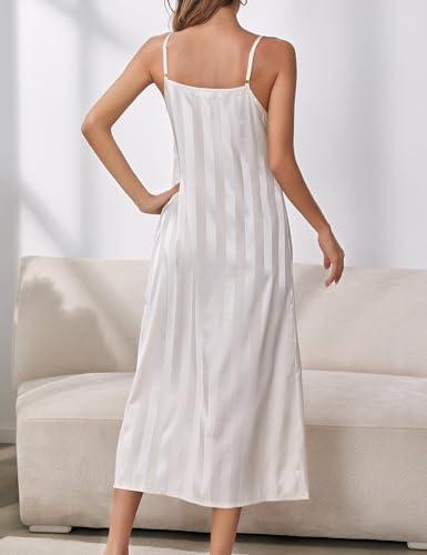 Women Glitter Striped Satin Nightdress - HEPSIBAH SHOP