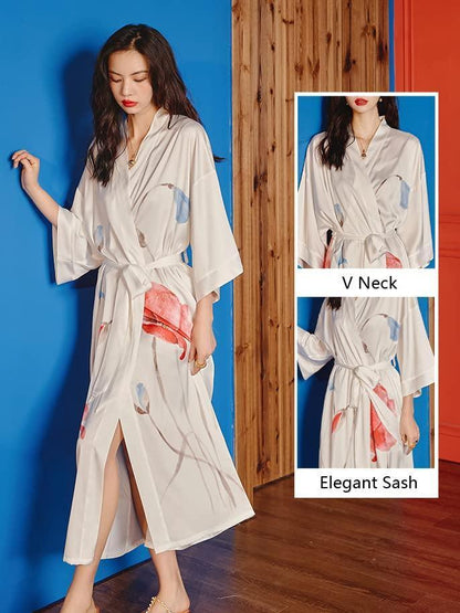 EORUBE Long Kimono Robe Women - HEPSIBAH SHOP