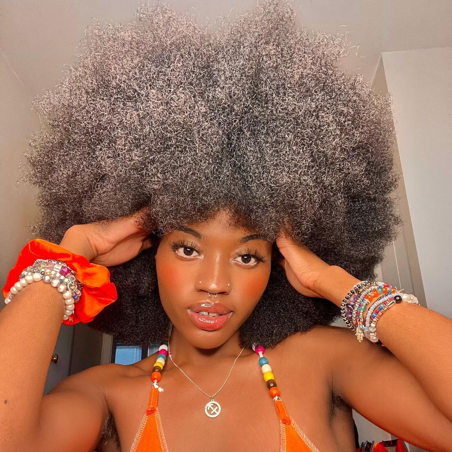 Fluffy Afro 100% Human Hair Kinky Curly Wig - HEPSIBAH SHOP