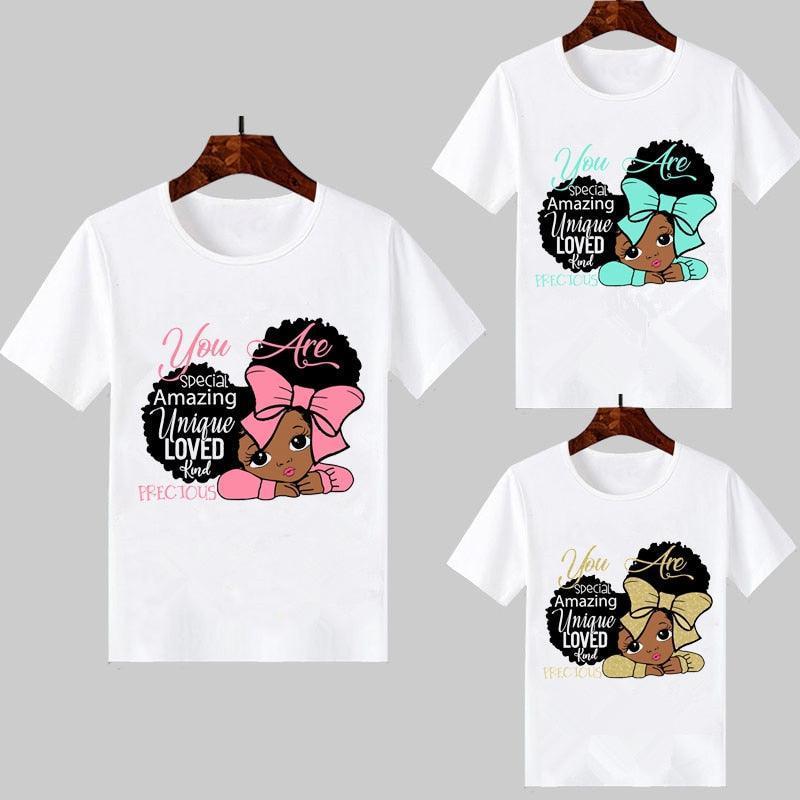 Melanin Princess Print Children's T-Shirts - HEPSIBAH SHOP