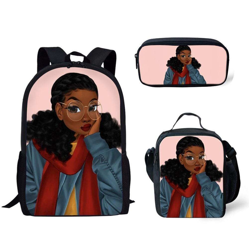 Afro Girl Magic Art School Bag Sets For Kids - HEPSIBAH SHOP