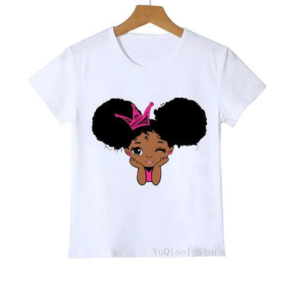 Melanin Princess Print Children's T-Shirts - HEPSIBAH SHOP