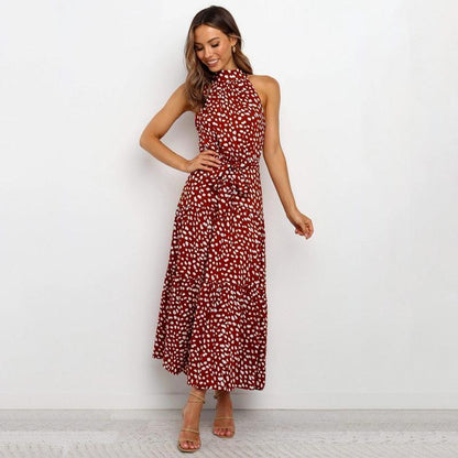 Summer Long Dress Polka Dot Casual - HEPSIBAH SHOP