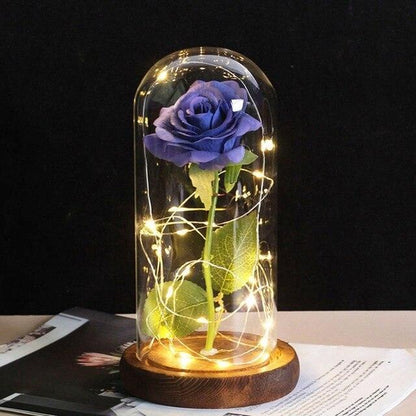 Rose Flower Glass Cover LED Lamp - HEPSIBAH SHOP