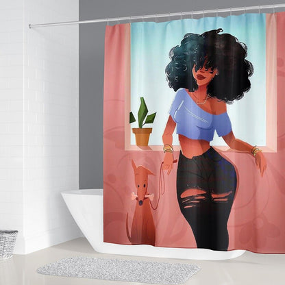 Sexy Lovely Girl Afro Lady Bathroom Set - HEPSIBAH SHOP