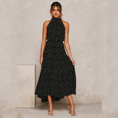 Summer Long Dress Polka Dot Casual - HEPSIBAH SHOP