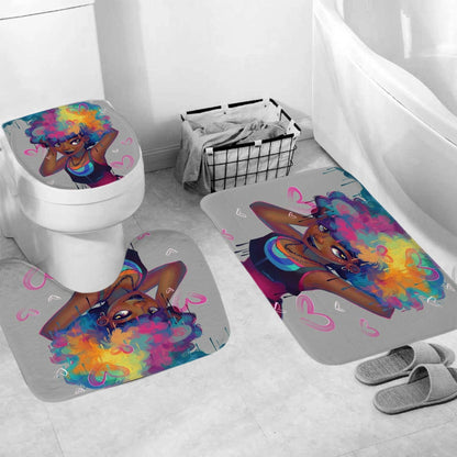 Sexy Lovely Girl Afro Lady Bathroom Set - HEPSIBAH SHOP