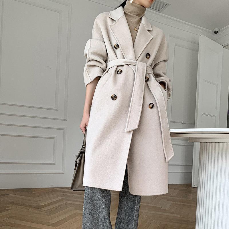 Autumn / Winter cashmere women's coat - HEPSIBAH SHOP