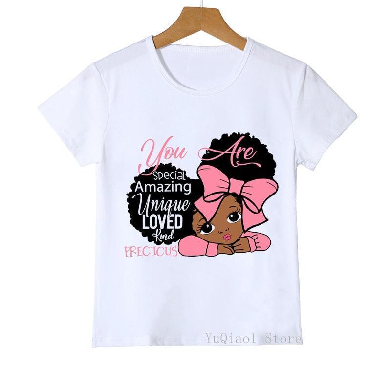 Melanin Princess Print Children's T-Shirts - HEPSIBAH SHOP