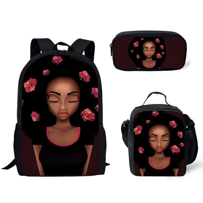 Afro Girl Magic Art School Bag Sets For Kids - HEPSIBAH SHOP