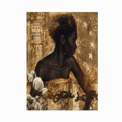 Afro Queen Poster Canvas Print Home Decor - HEPSIBAH SHOP