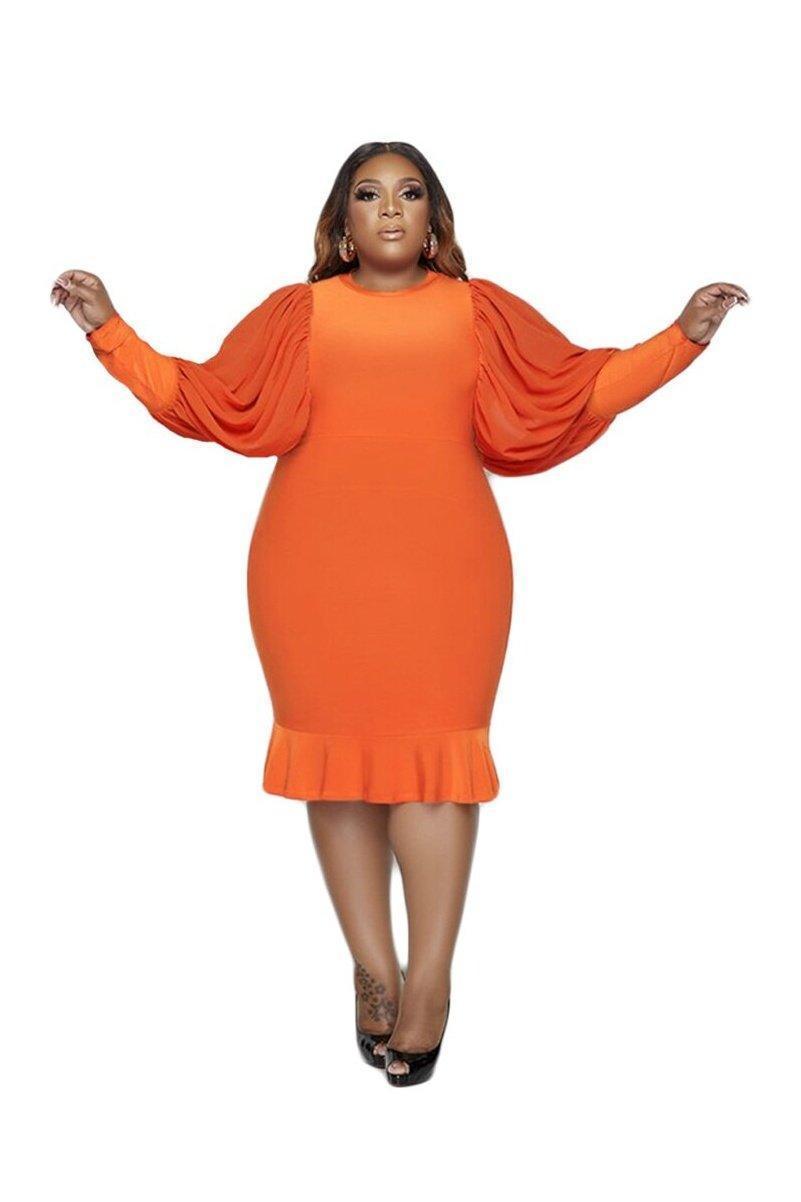 Plus Size Clothes Elegant Midi Dress - HEPSIBAH SHOP