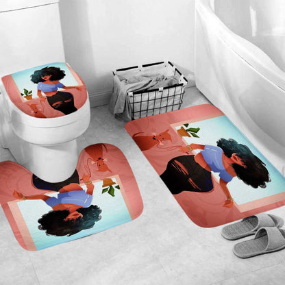 Sexy Lovely Girl Afro Lady Bathroom Set - HEPSIBAH SHOP