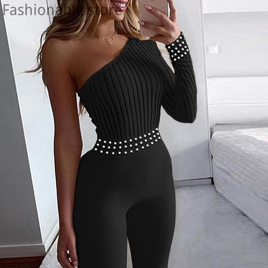 Women Single Shoulder Jumpsuit - HEPSIBAH SHOP