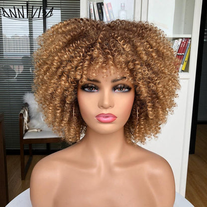 Short Hair Afro Kinky Curly Wigs - HEPSIBAH SHOP