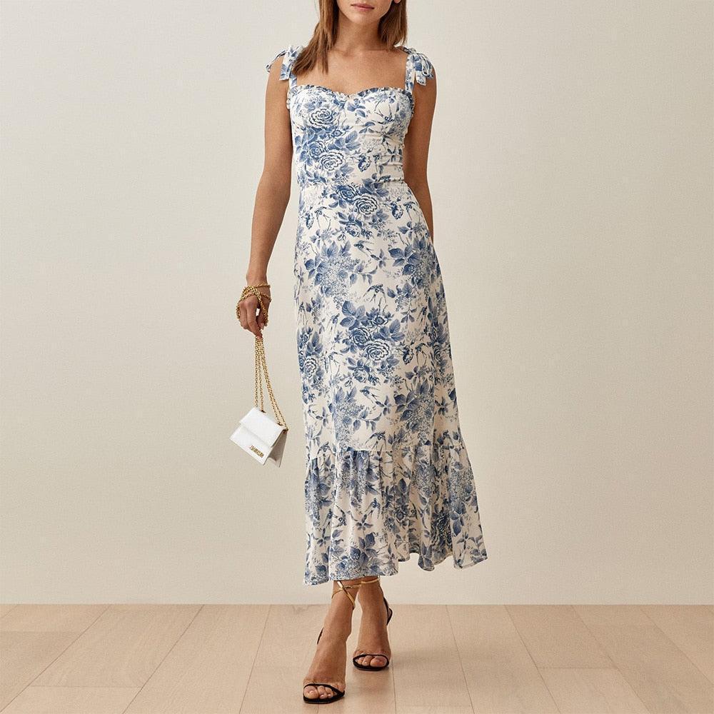 Dresses Women Elegant Vintage Floral Summer Dress - HEPSIBAH SHOP