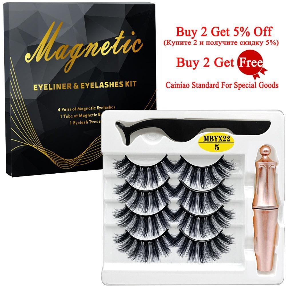 MB 4 Pairs 5 Magnetic Eyelashes Set - HEPSIBAH SHOP