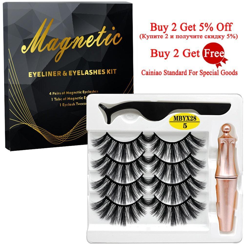 MB 4 Pairs 5 Magnetic Eyelashes Set - HEPSIBAH SHOP