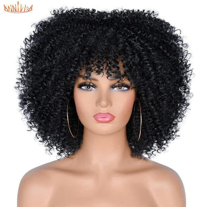 Short Hair Afro Kinky Curly Wigs - HEPSIBAH SHOP